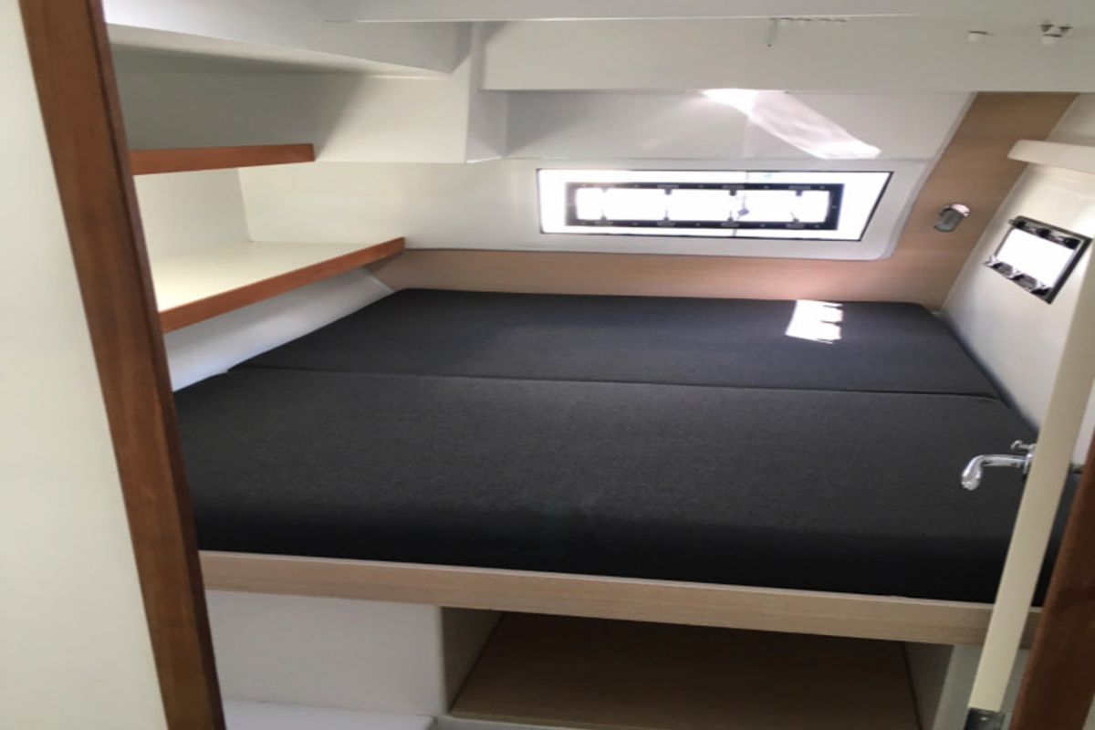 Cabin on CASTOR, a Marsaudon Composites TS 42 catamaran at Alameda, United States