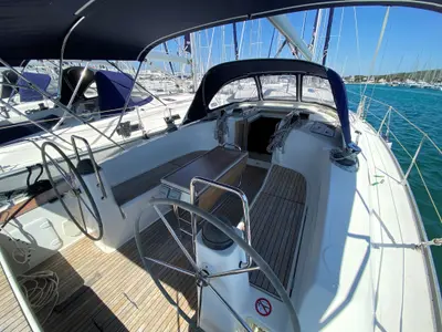 Cockpit of Nia-Nya, a Bavaria Cruiser 40 sailboat at Općina Sukošan, Croatia