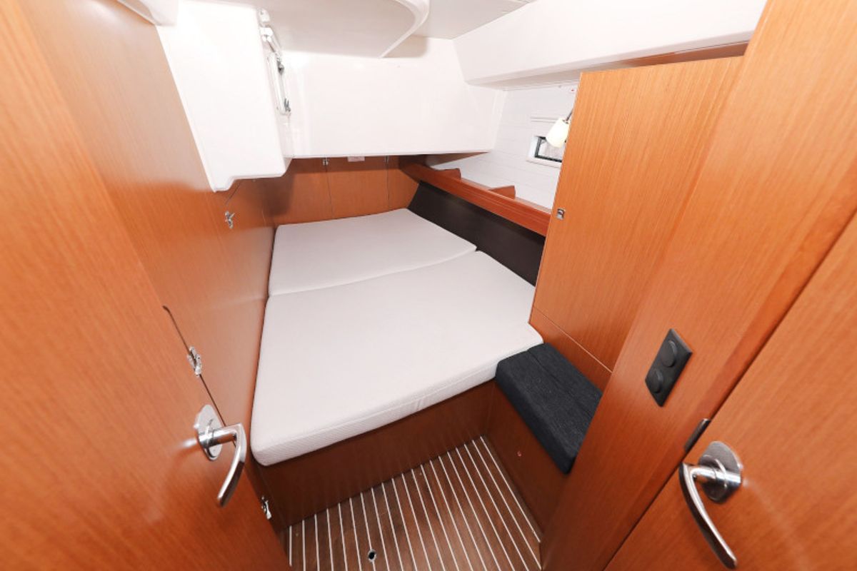 Cabin on TICIJA, a Bavaria Cruiser 46 sailboat at Zadar, Croatia