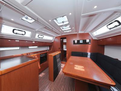 Salon of TICIJA, a Bavaria Cruiser 46 sailboat at Zadar, Croatia