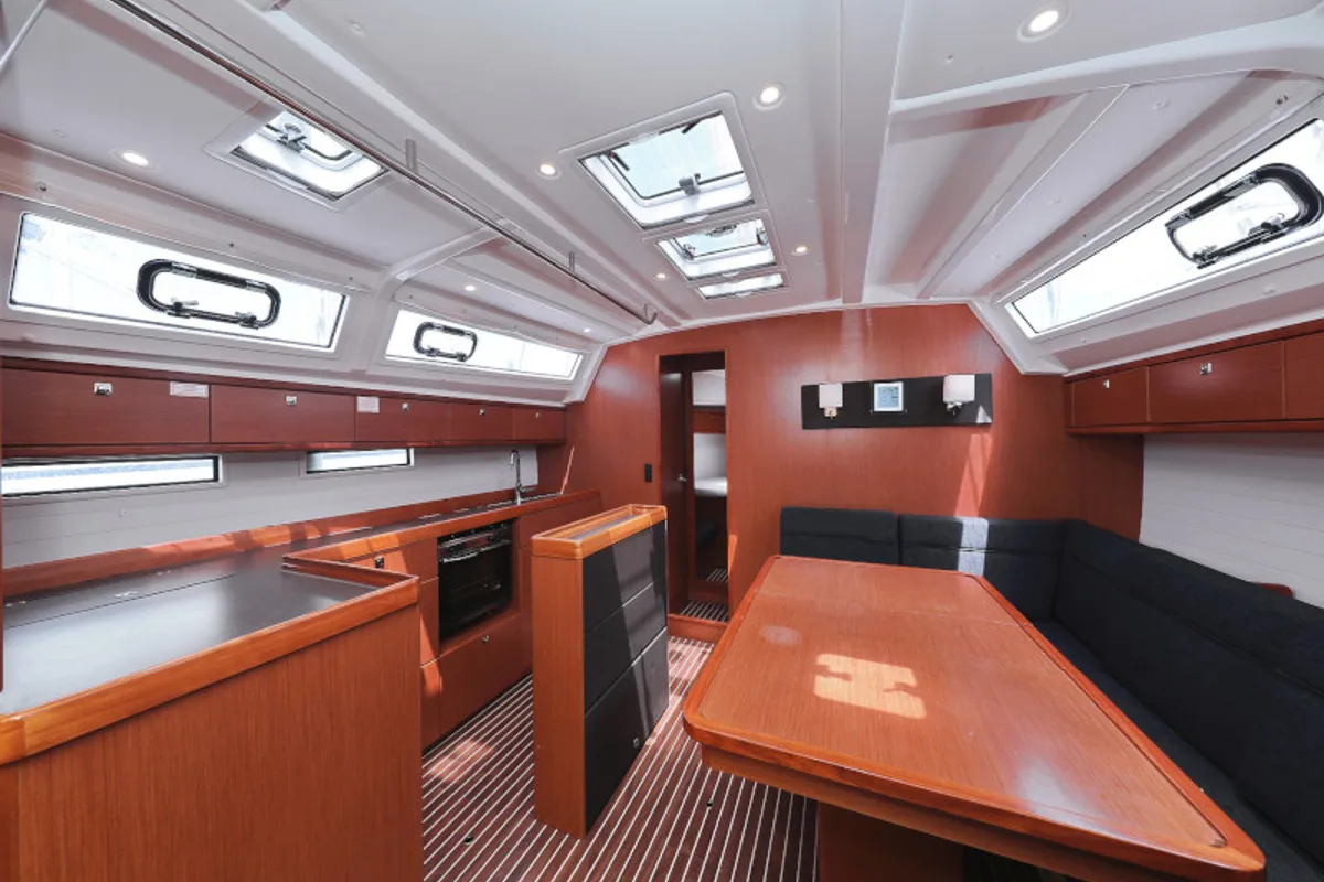 Salon of TICIJA, a Bavaria Cruiser 46 sailboat at Zadar, Croatia