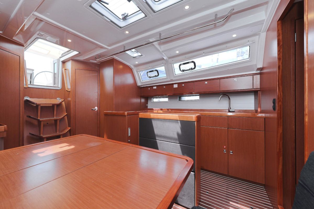 Salon of TICIJA, a Bavaria Cruiser 46 sailboat at Zadar, Croatia