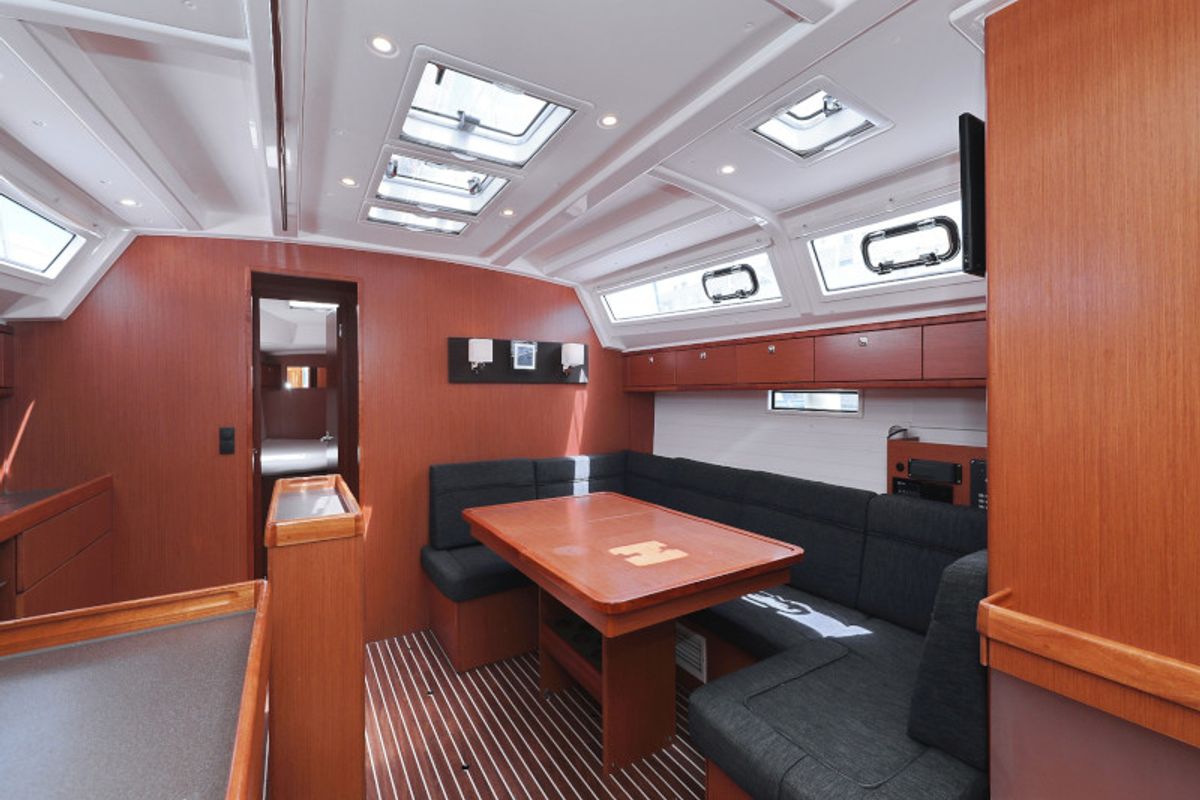 Salon of TICIJA, a Bavaria Cruiser 46 sailboat at Zadar, Croatia