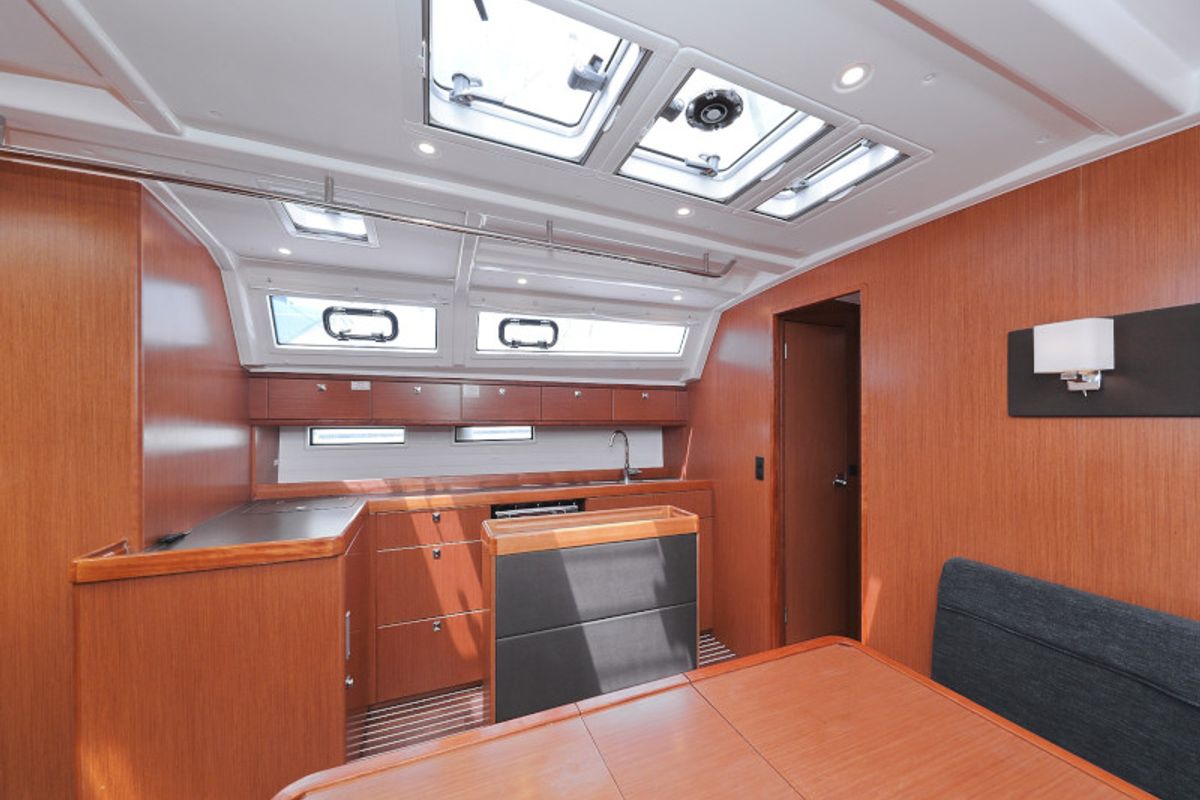 Salon of TICIJA, a Bavaria Cruiser 46 sailboat at Zadar, Croatia