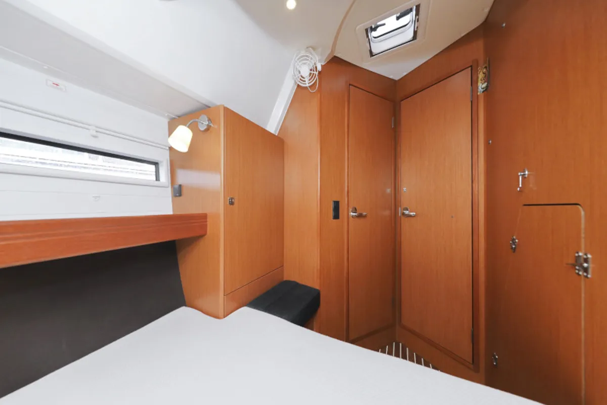Cabin on TICIJA, a Bavaria Cruiser 46 sailboat at Zadar, Croatia