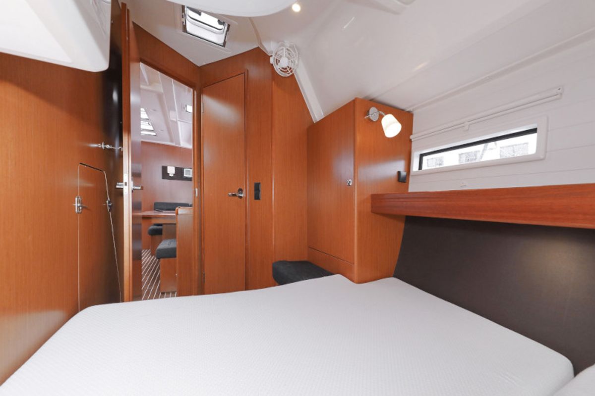 Cabin on TICIJA, a Bavaria Cruiser 46 sailboat at Zadar, Croatia