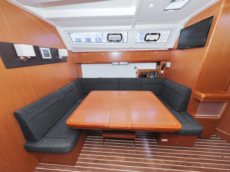 Salon of TICIJA, a Bavaria Cruiser 46 sailboat at Zadar, Croatia
