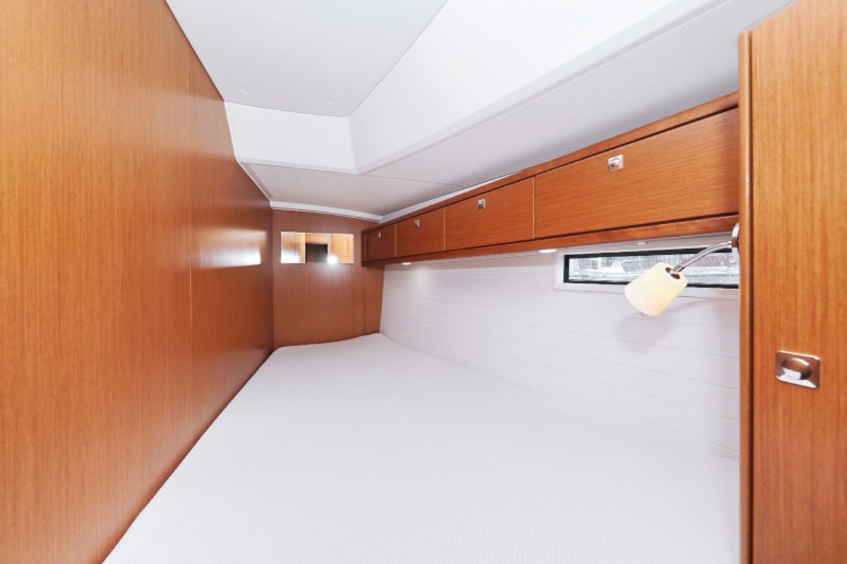 Cabin on TICIJA, a Bavaria Cruiser 46 sailboat at Zadar, Croatia