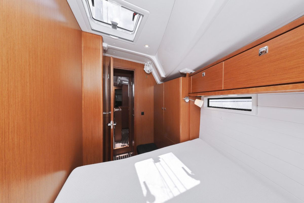 Cabin on TICIJA, a Bavaria Cruiser 46 sailboat at Zadar, Croatia