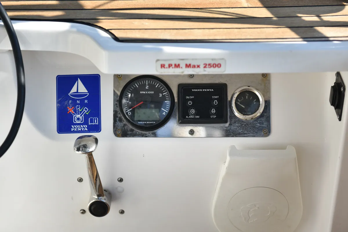Cockpit of TICIJA, a Bavaria Cruiser 46 sailboat at Zadar, Croatia
