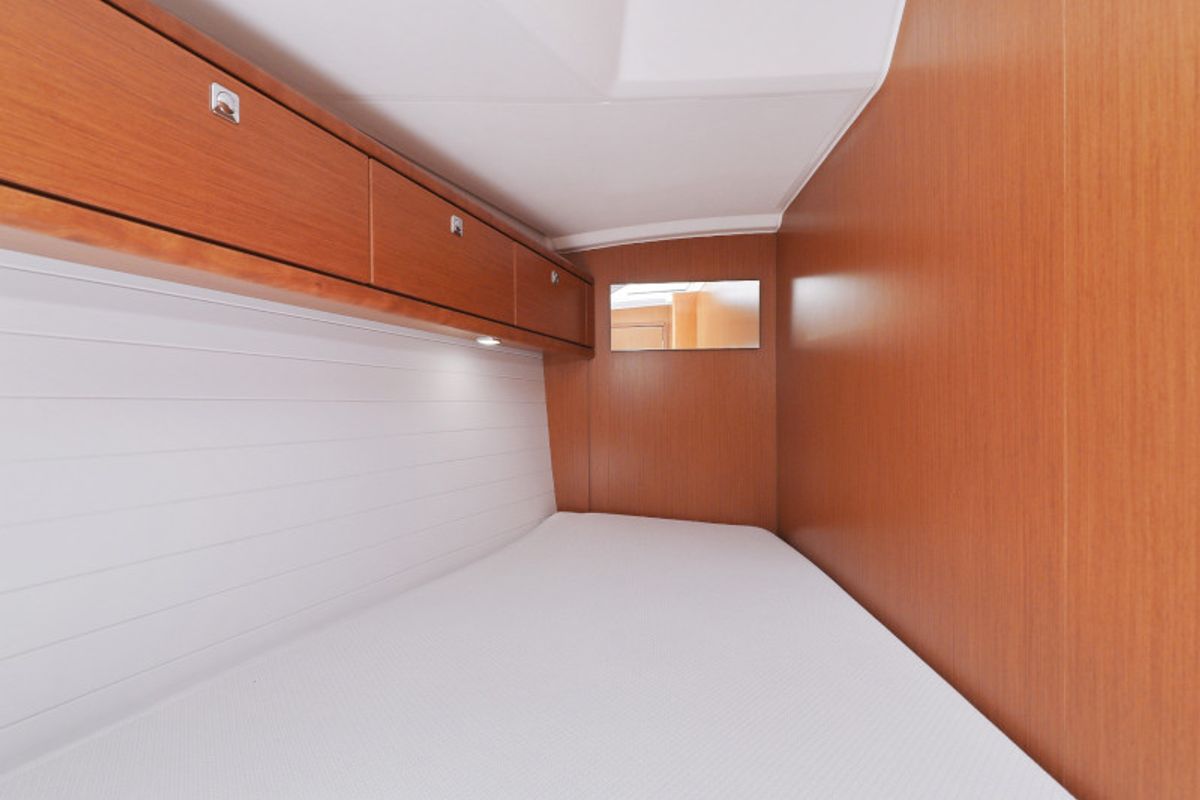 Cabin on TICIJA, a Bavaria Cruiser 46 sailboat at Zadar, Croatia