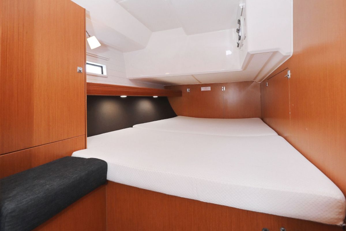 Cabin on TICIJA, a Bavaria Cruiser 46 sailboat at Zadar, Croatia