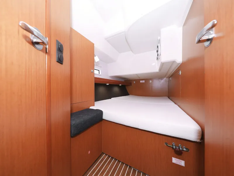 Cabin on TICIJA, a Bavaria Cruiser 46 sailboat at Zadar, Croatia