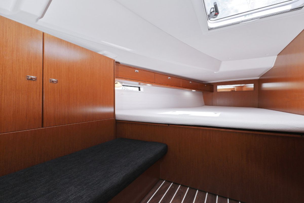 Cabin on TICIJA, a Bavaria Cruiser 46 sailboat at Zadar, Croatia