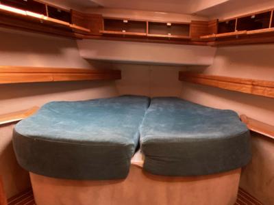 Cabin on Caru, a Bavaria 46 Cruiser sailboat at Heiligenhafen, Germany