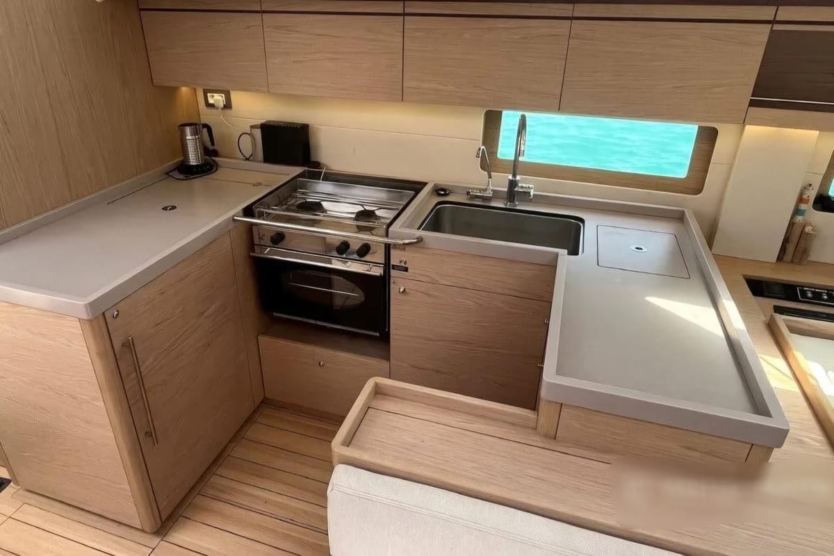 Galley of Princess Oceana, a Beneteau Oceanis 51.1 sailboat at Municipal Unit of Ellomenos, Greece