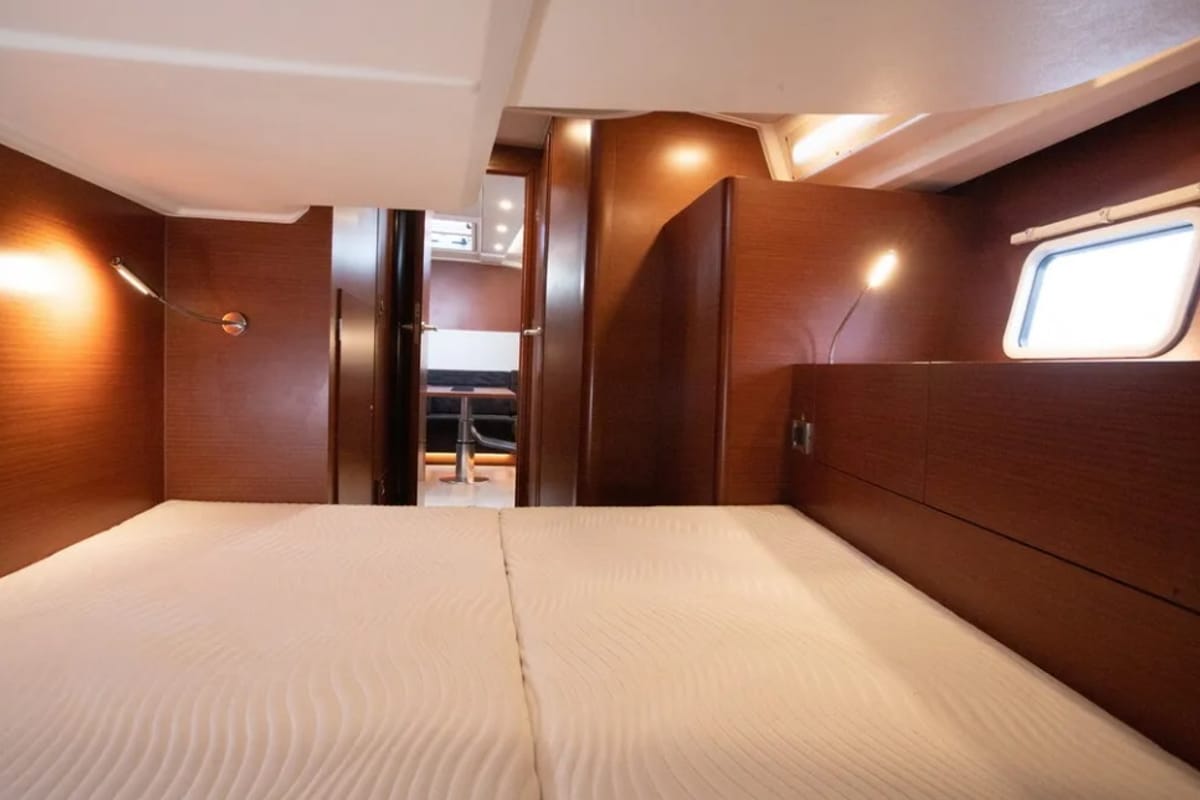 Cabin on Medusa II, a Hanse Yachts Hanse 508 sailboat at Municipal Unit of Lefkada, Greece