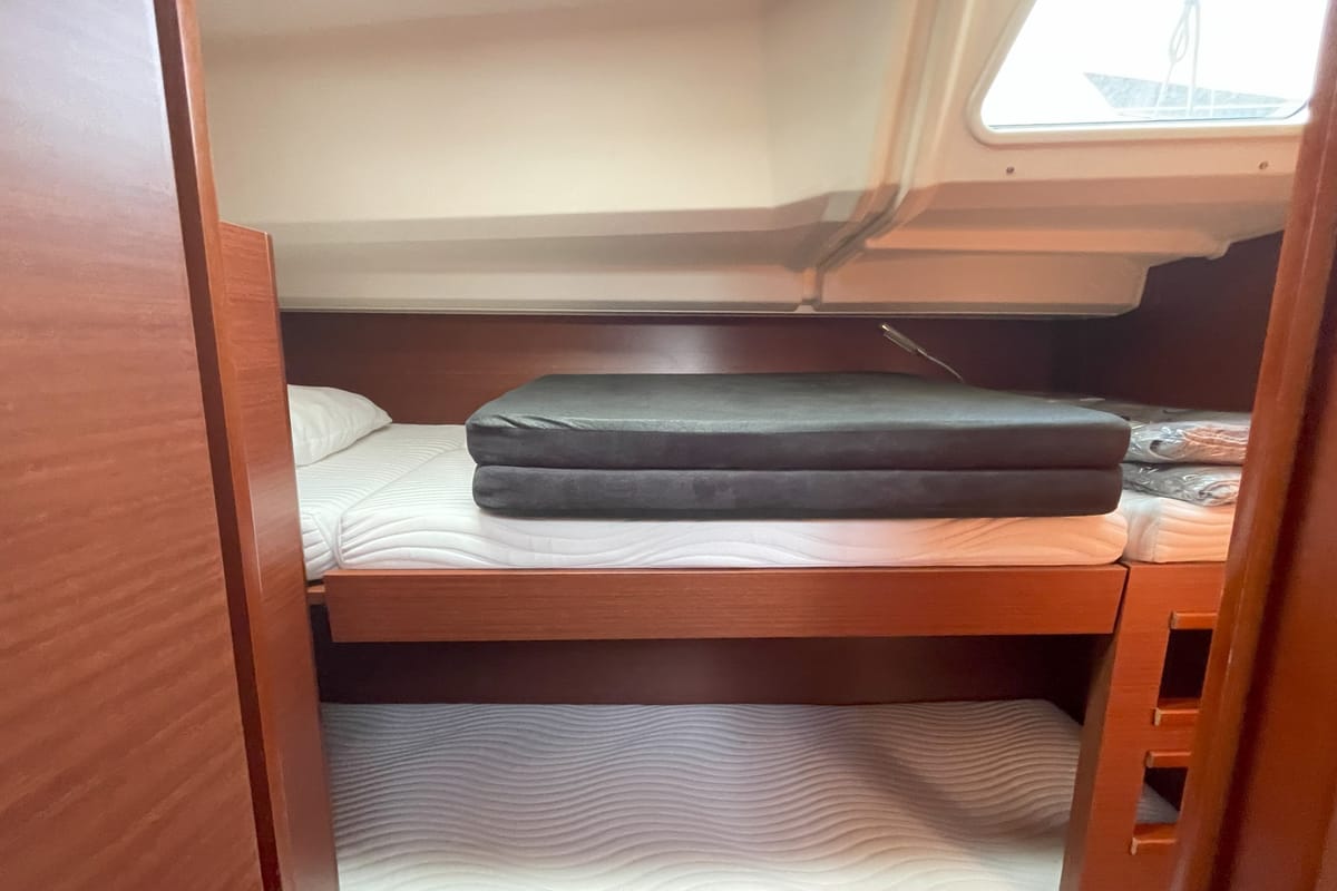 Cabin on Medusa II, a Hanse Yachts Hanse 508 sailboat at Municipal Unit of Lefkada, Greece