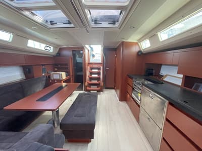 Salon of Medusa II, a Hanse Yachts Hanse 508 sailboat at Municipal Unit of Lefkada, Greece