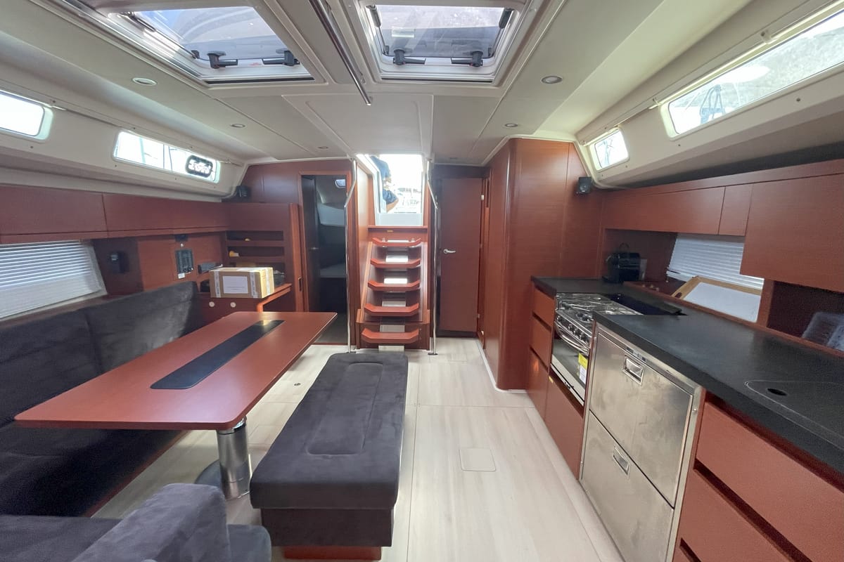 Salon of Medusa II, a Hanse Yachts Hanse 508 sailboat at Municipal Unit of Lefkada, Greece