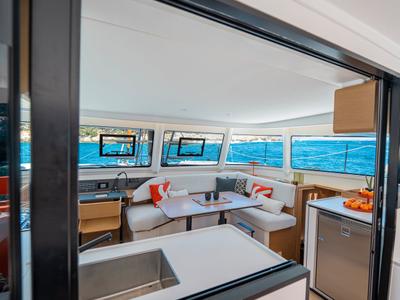 Salon of AQUILA, a Excess 13 catamaran at Municipal Unit of Lefkada, Greece