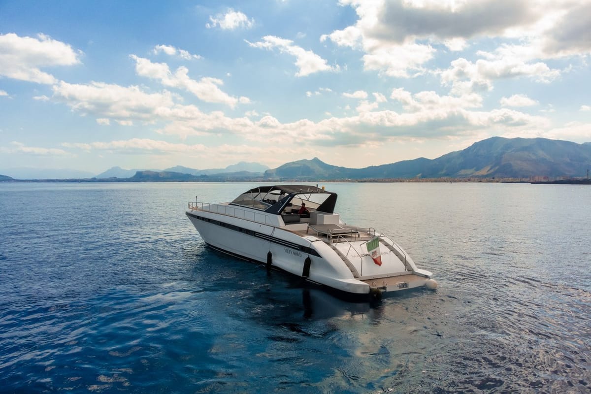 Exterior view of Maeva Star, a sailboat at Milazzo, Italy