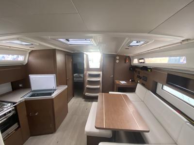 Salon of Ampeli, a Beneteau Oceanis 40.1 sailboat at Municipal Unit of Lefkada, Greece
