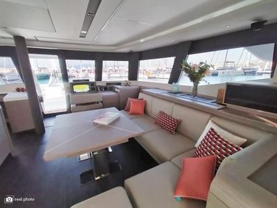 Salon of Libertà - Luxury Catamaran, A/C, Generator, Water maker, Solar panel, a Fountaine Pajot Samana 59 catamaran at Cast…