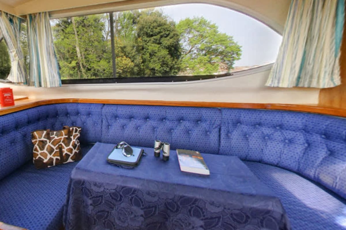 Salon of Countess - Budget 18, a Cygnet Countess motorboat at Vinkeveen, Netherlands