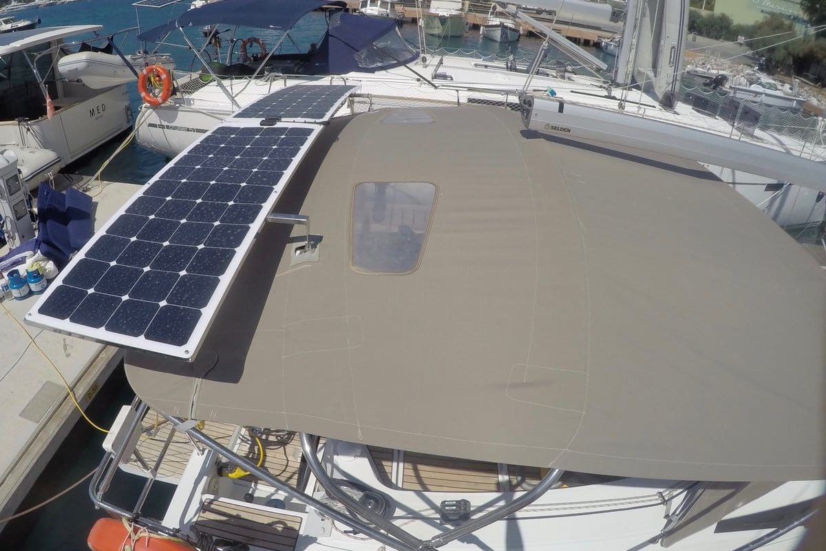 Salon of Sarita, a Jeanneau Sun Odyssey 349 sailboat at Fethiye, Turkey