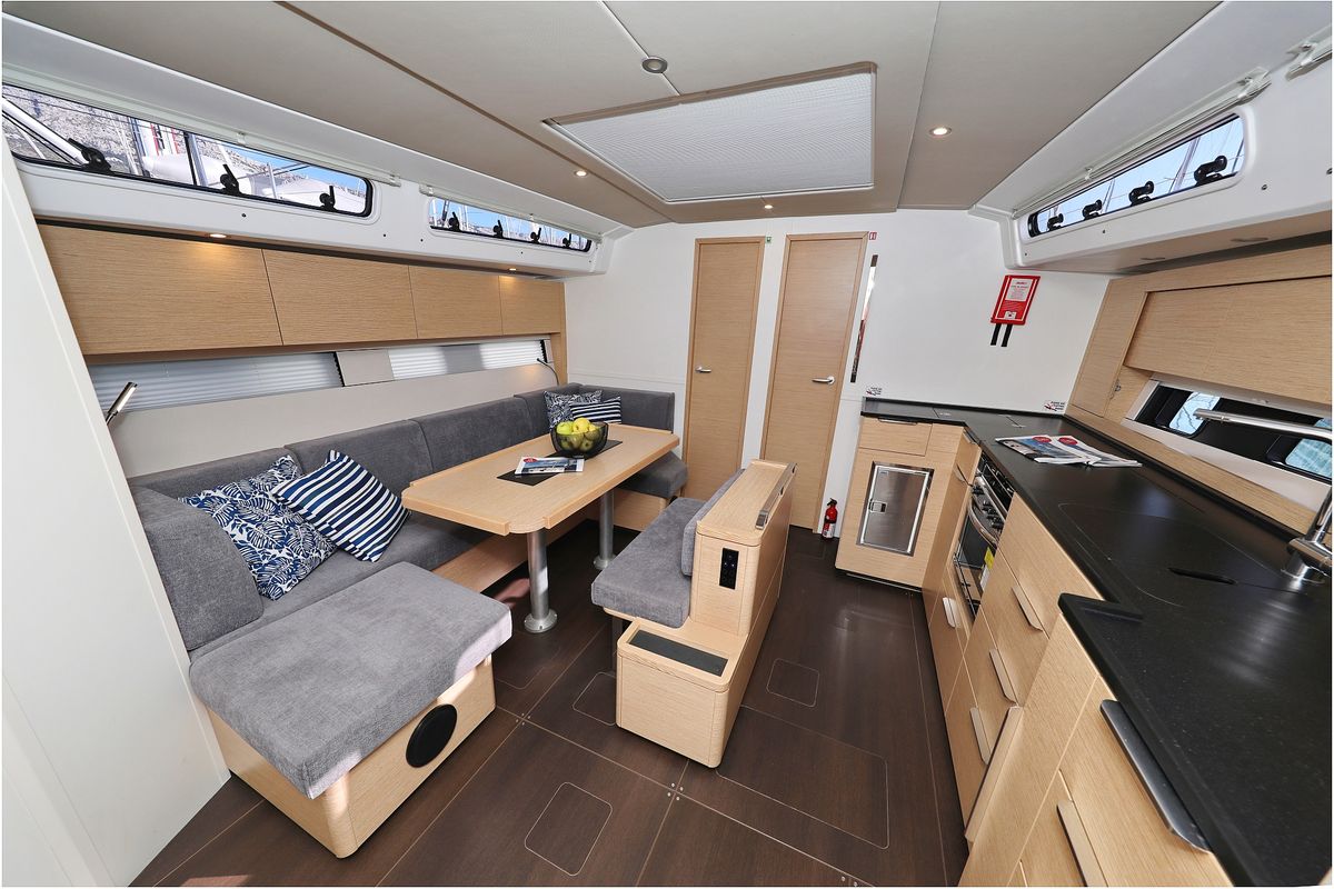 Salon of Bliss, a Hanse Yachts Hanse 460 sailboat at Grad Kaštela, Croatia