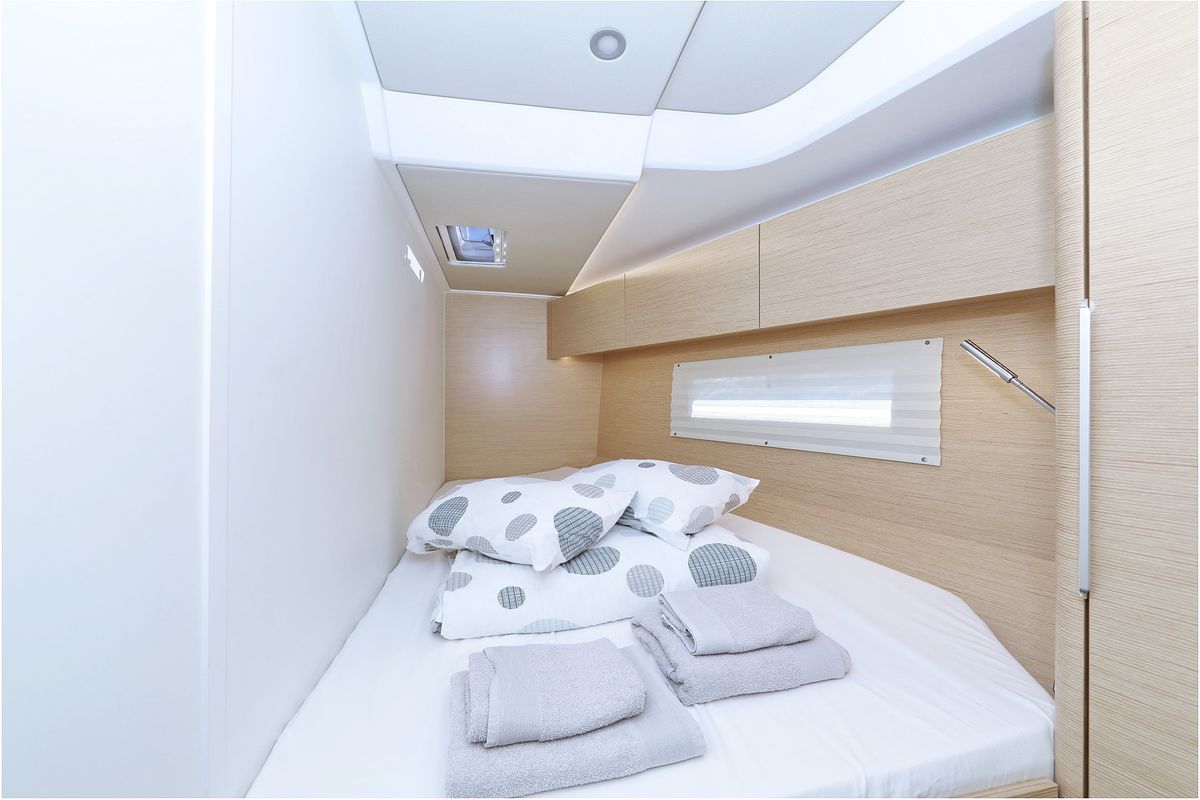 Cabin on Bliss, a Hanse Yachts Hanse 460 sailboat at Grad Kaštela, Croatia
