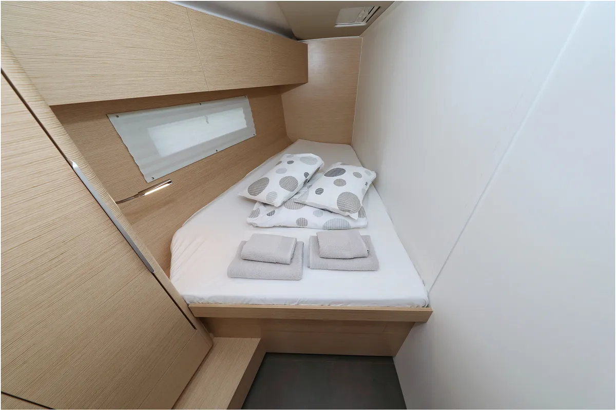 Cabin on Bliss, a Hanse Yachts Hanse 460 sailboat at Grad Kaštela, Croatia