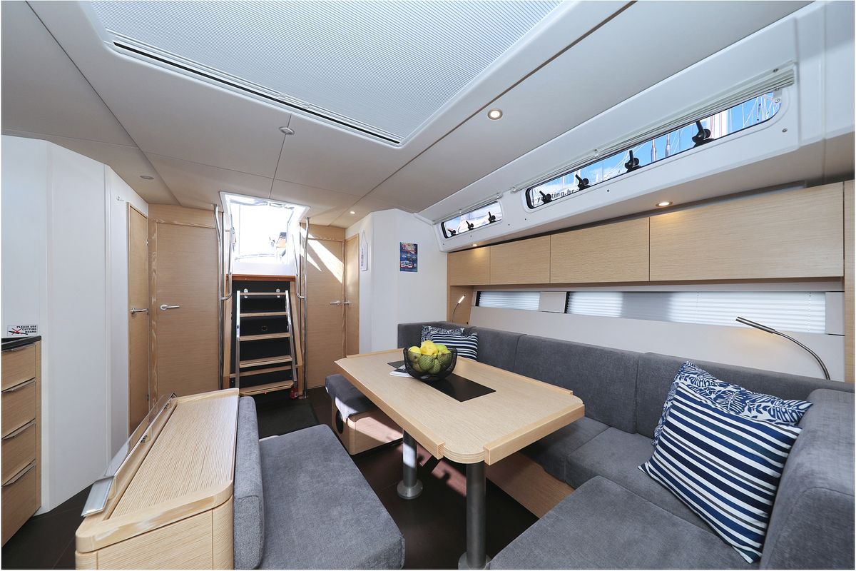 Salon of Bliss, a Hanse Yachts Hanse 460 sailboat at Grad Kaštela, Croatia