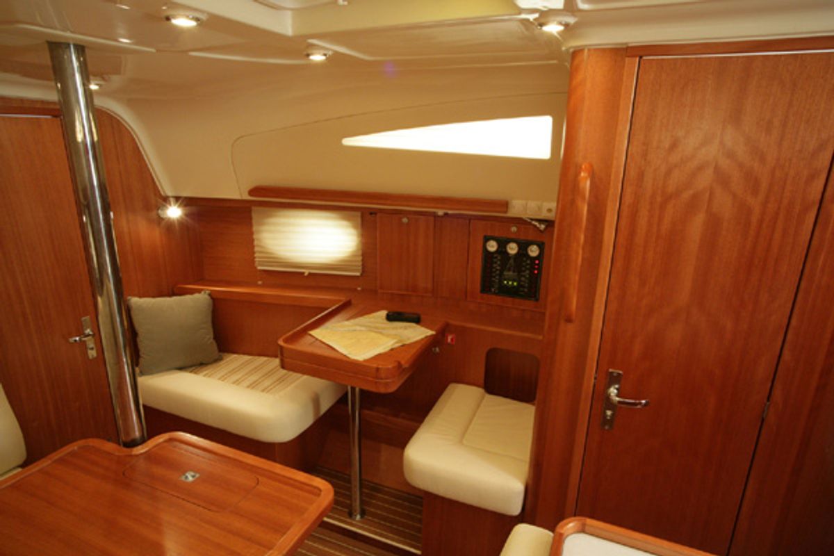 Salon of Sea Bird, a Elan 344 Impression sailboat at Primošten, Croatia