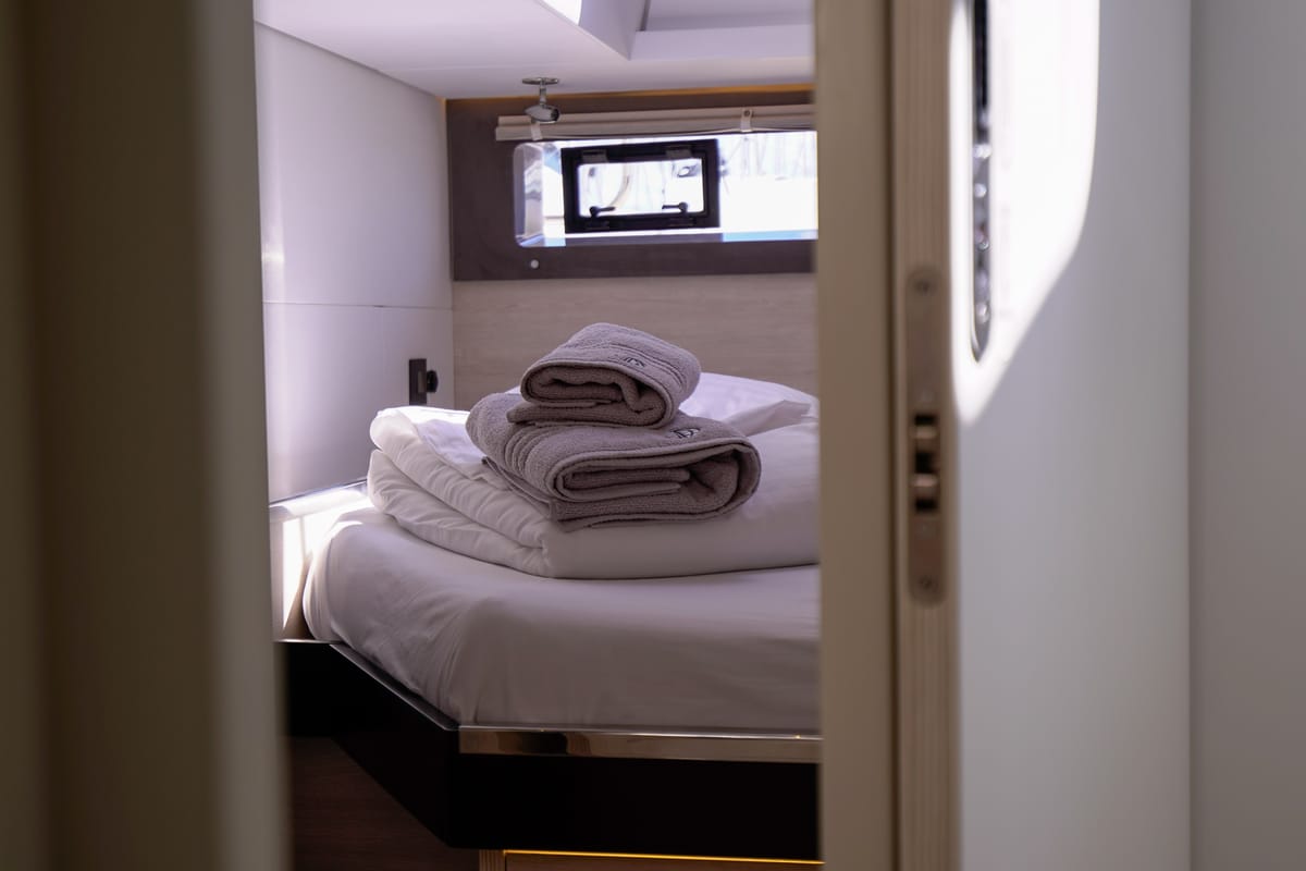 Manaphy, a Leopard 45 catamaran at Seget Donji, Croatia