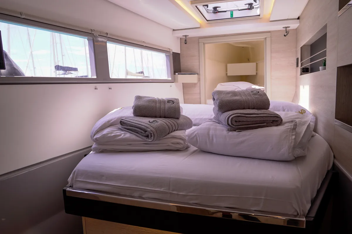 Manaphy, a Leopard 45 catamaran at Seget Donji, Croatia