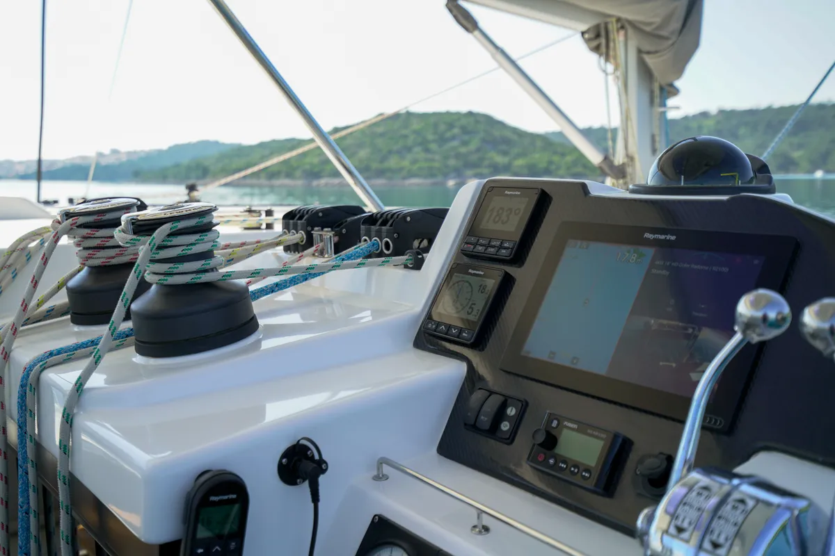 Manaphy, a Leopard 45 catamaran at Seget Donji, Croatia