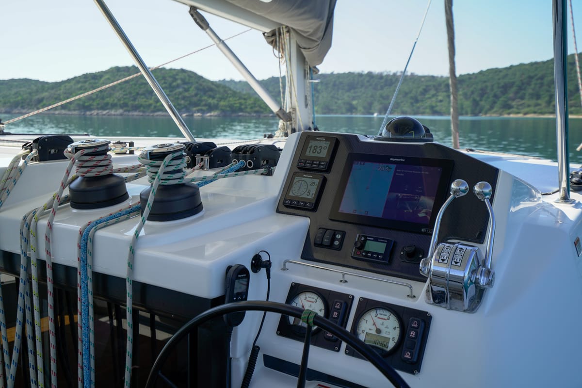Manaphy, a Leopard 45 catamaran at Seget Donji, Croatia