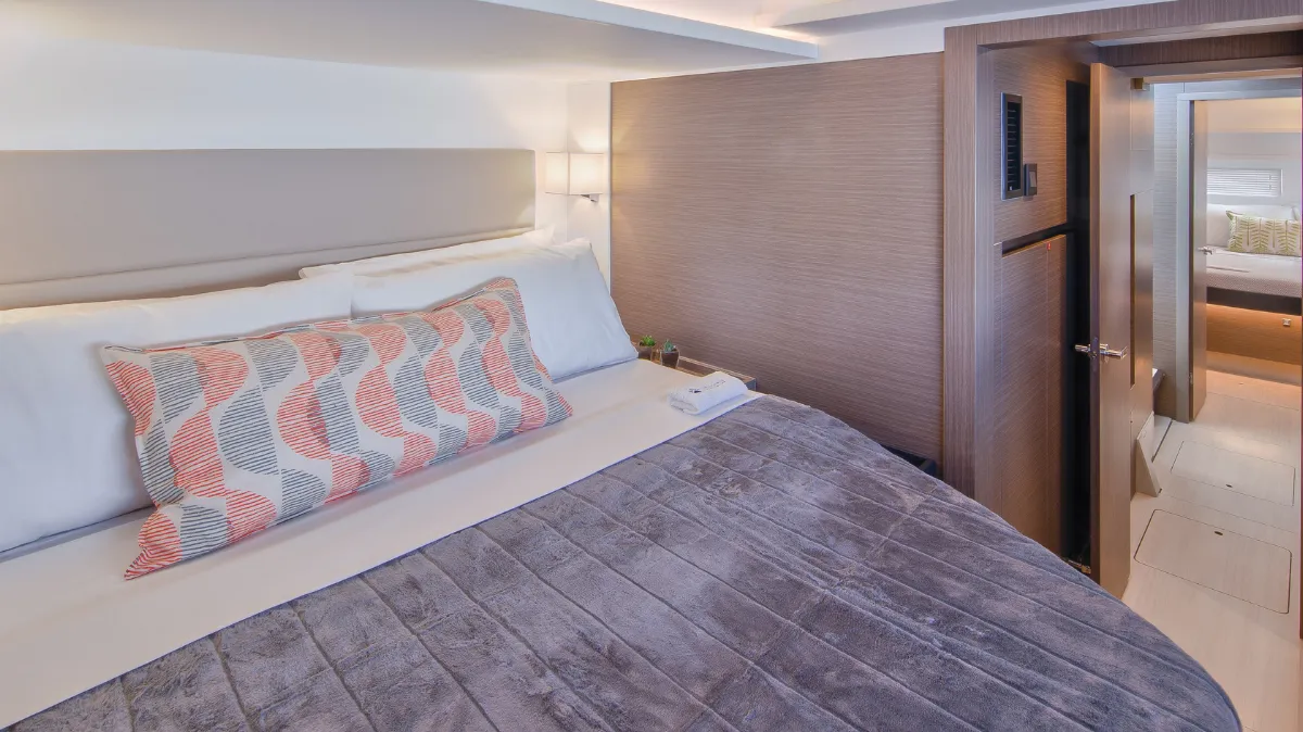 Cabin on Moorings 464PC Club, a Leopard 46PC catamaran at Road Town, British Virgin Islands