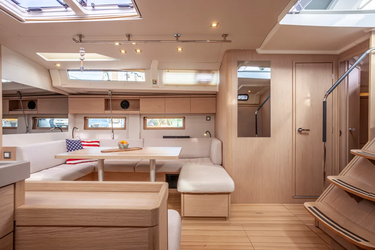 Psari, a Beneteau Oceanis 51.1 sailboat at Mykonos, Greece