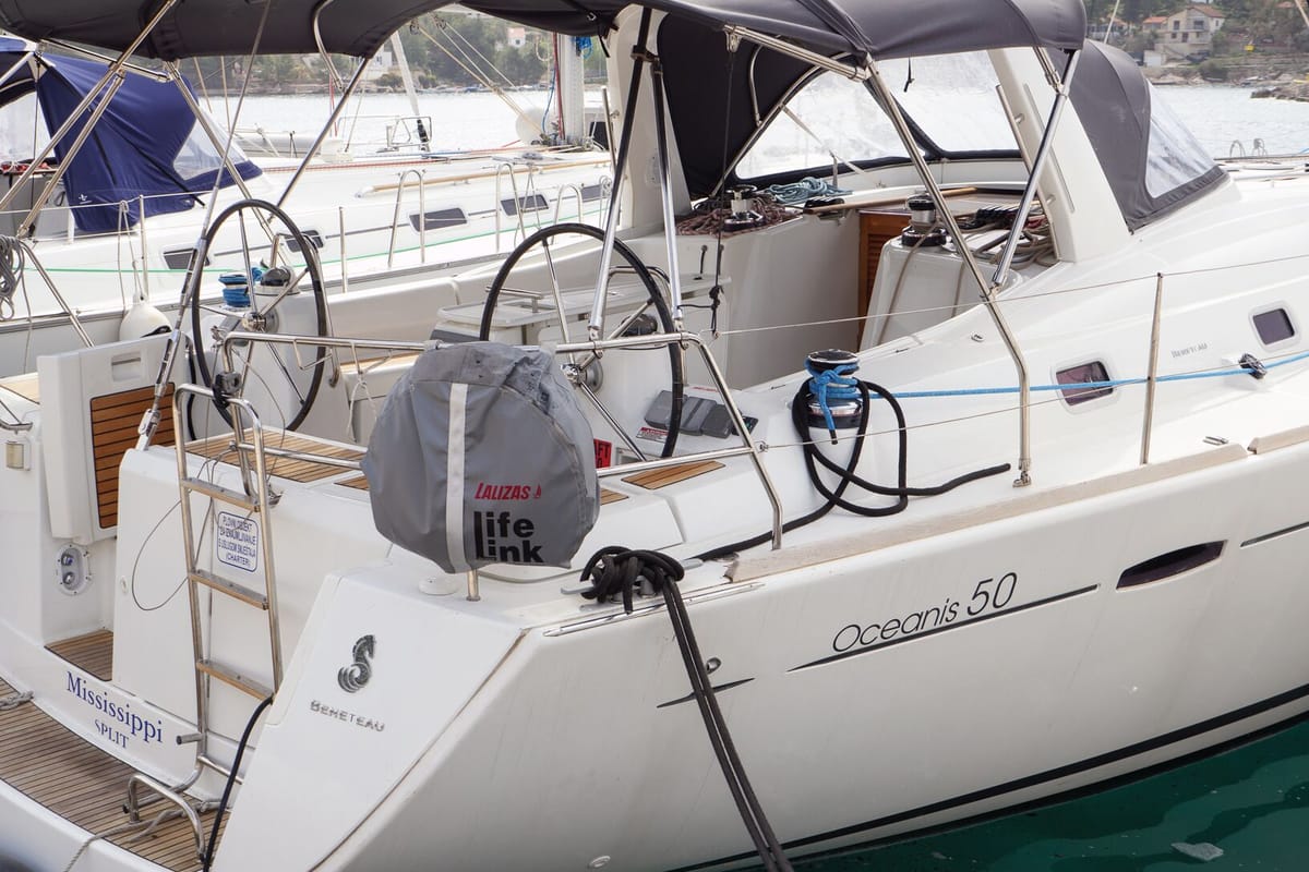 Exterior view of Mississippi, a Beneteau Oceanis 50 Family sailboat at Rogač, Croatia