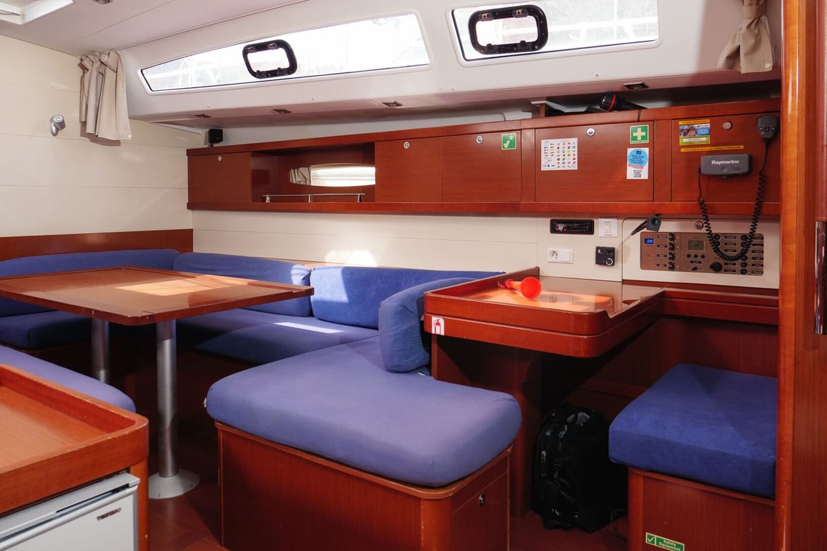 Salon of Mississippi, a Beneteau Oceanis 50 Family sailboat at Rogač, Croatia