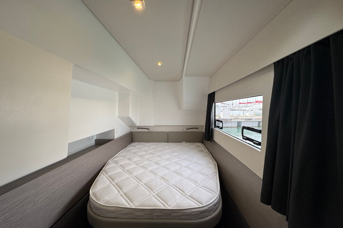 Cabin on Blue Champagne, a Fountaine Pajot MY4.S - Maestro catamaran at La Rochelle, France