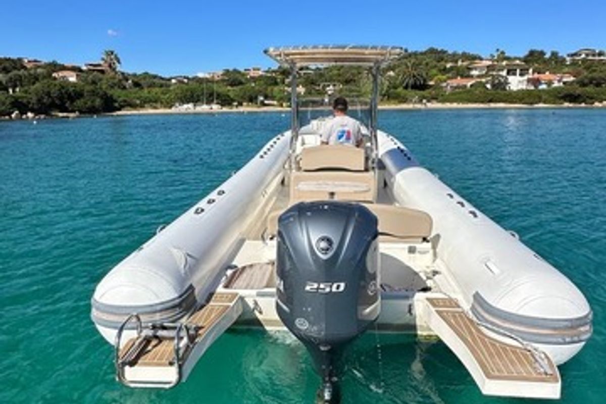 Exterior view of Cap Sun 2023, a Gulet Motorboat motorboat at Poltu Quatu, Italy