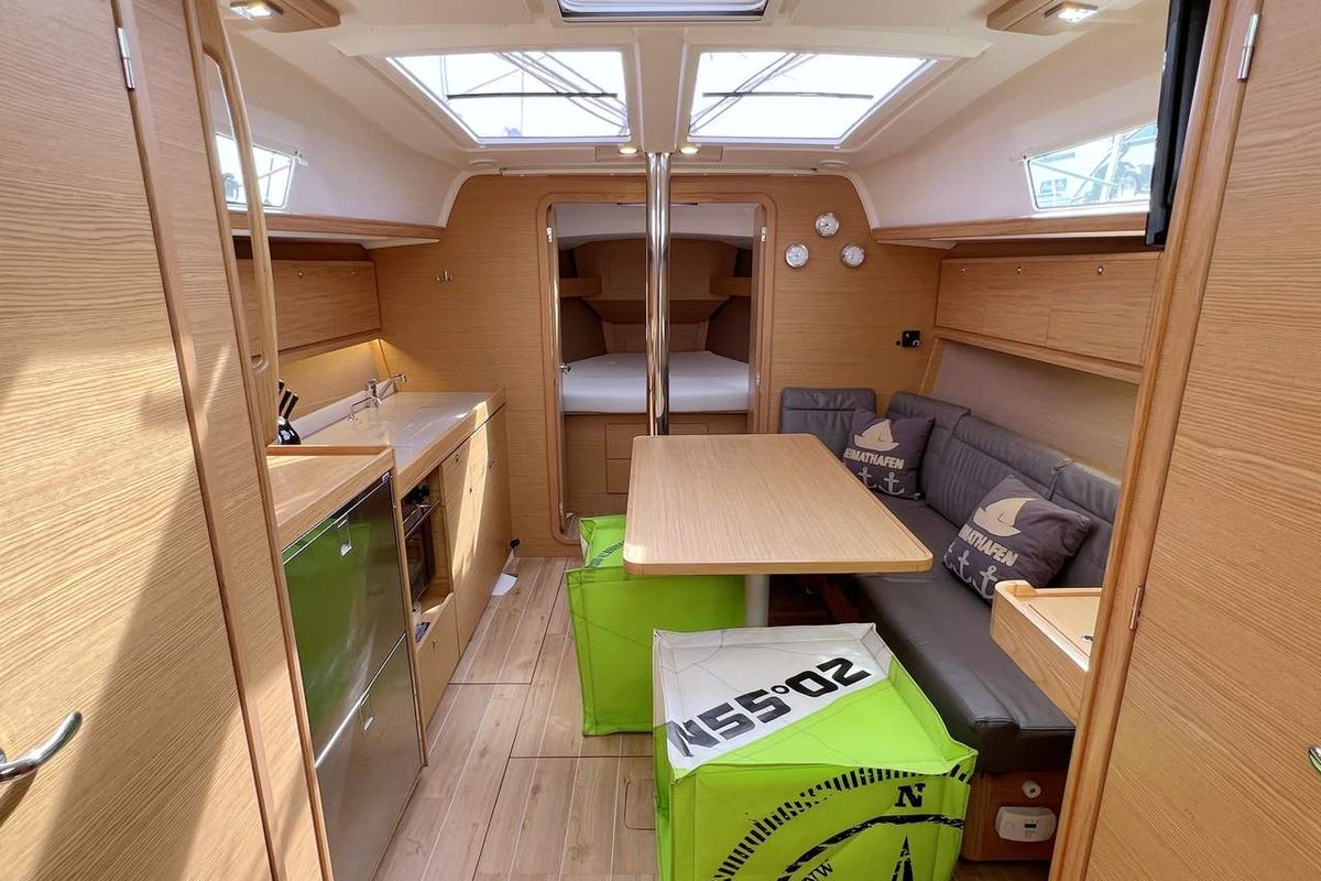 Salon of Nice To Have, a Dufour 382 GL sailboat at Heiligenhafen, Germany