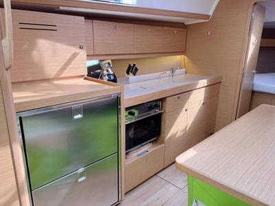 Galley of Nice To Have, a Dufour 382 GL sailboat at Heiligenhafen, Germany