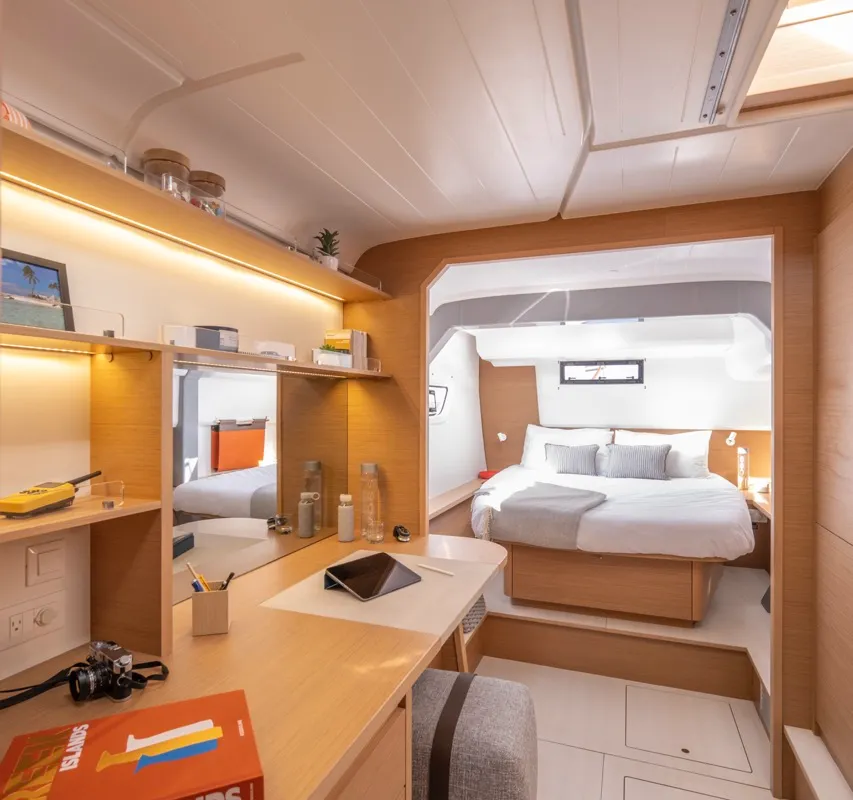 Cabin on Elyvian Dream, a Excess 14 catamaran at Santa Maria di Leuca, Italy