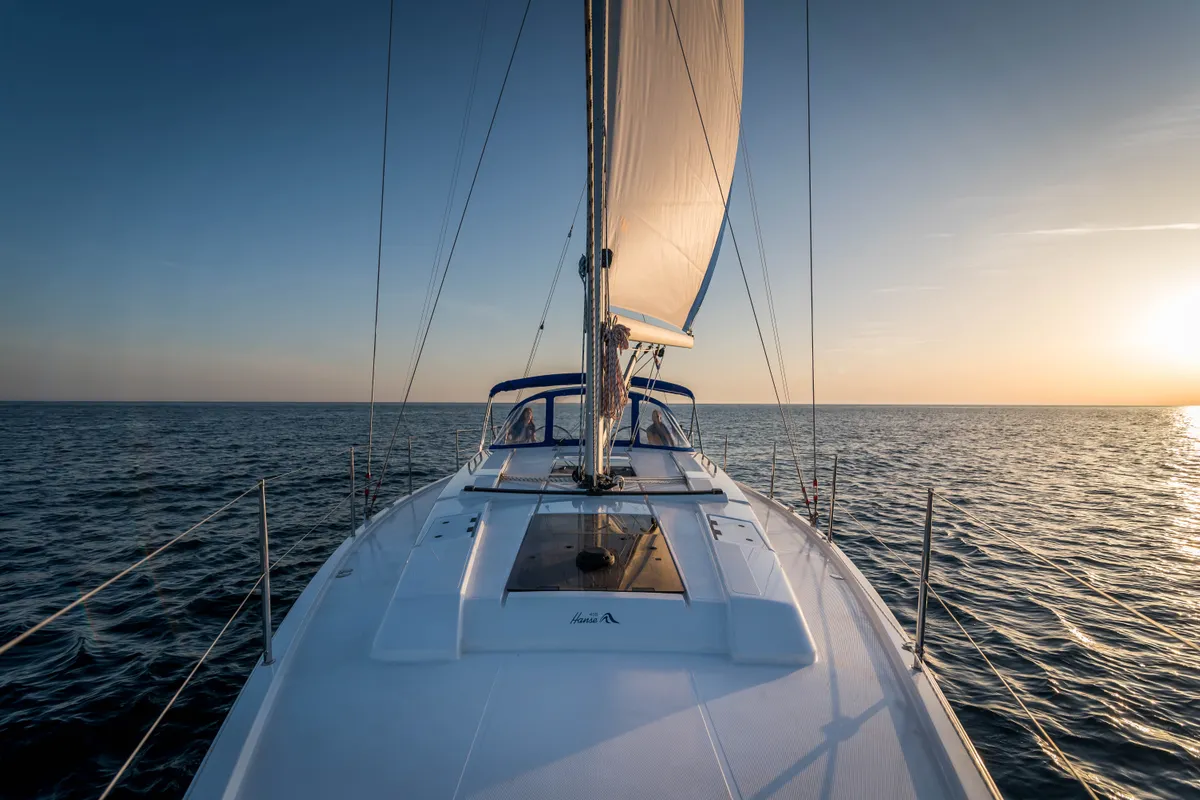 Exterior view of Elba, a Hanse Yachts Hanse 418 sailboat at Općina Medulin, Croatia