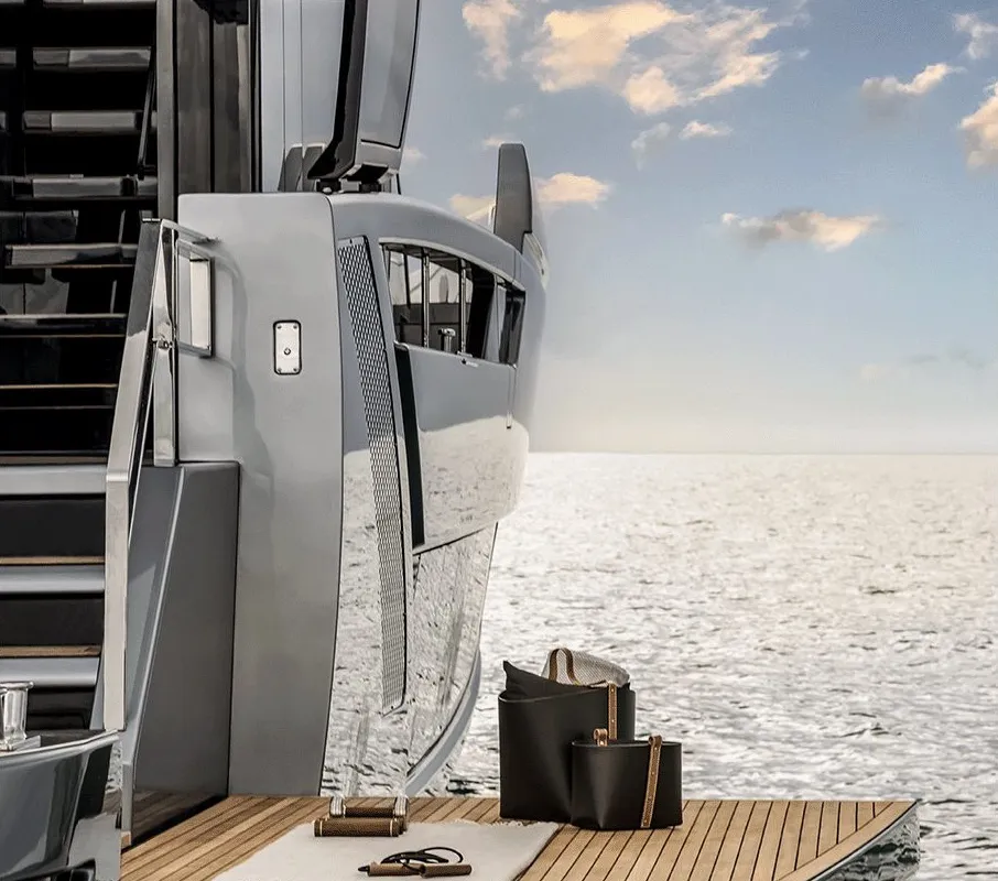 ZY Nautica Diva, a Riva Riva 82 Diva yacht at Dubai Harbour, United Arab Emirates